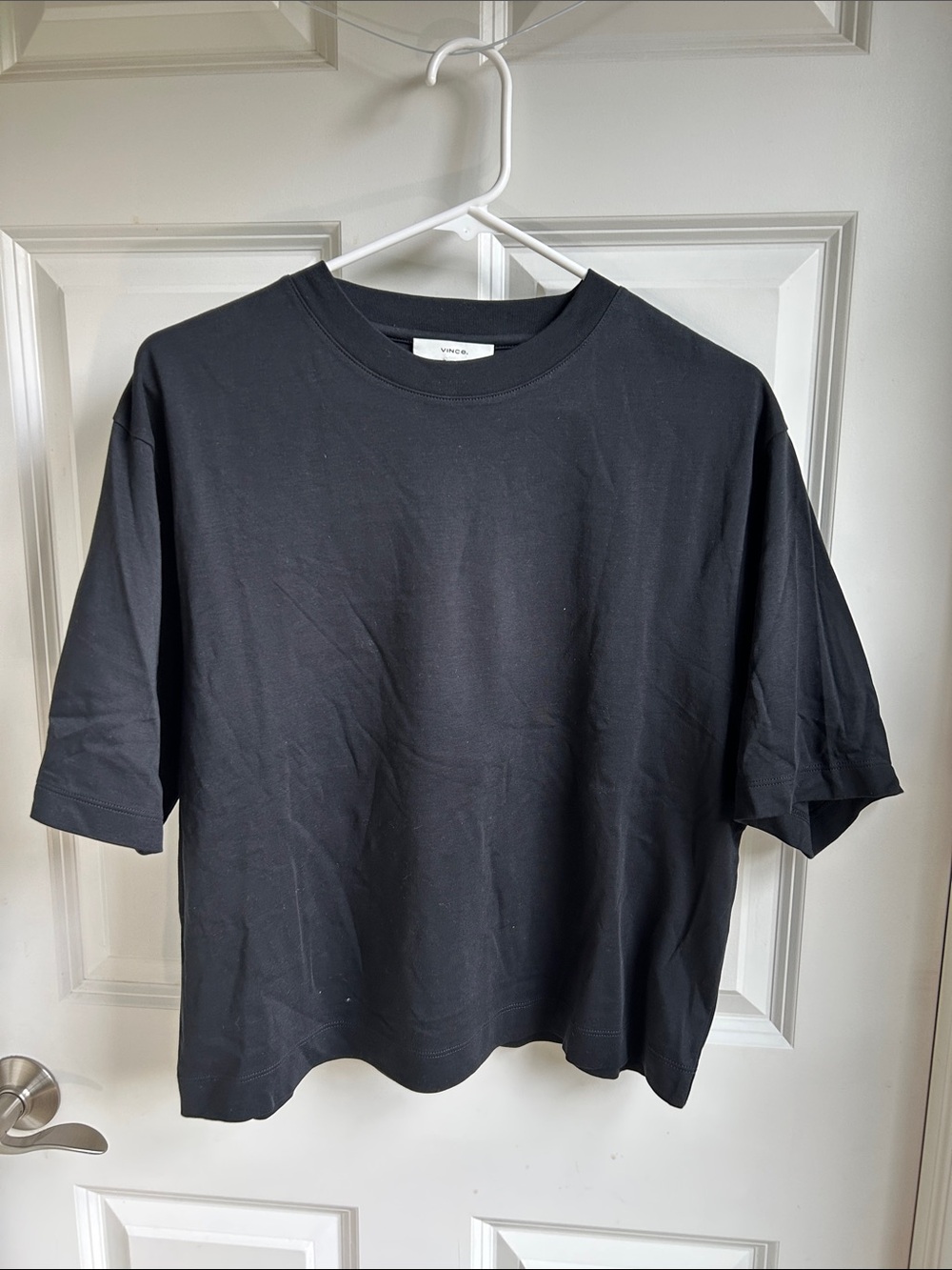 Vince Black Short-Sleeve Crewneck Tee